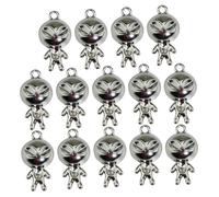 Angoily 20Pcs Alloy Alien Pendant Charms for DIY Necklace Bracelet Making Extraterrestrial Jewelry Accessories Multi-color Crafting Elements for Unique Custom Designs
