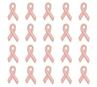 Angoily 20pcs Breast Cancer Awareness Shaped Patches Iron on Patches Pink Polyester Simple to Use Clothing Repair DIY Decoration for Pillows Cushions Sweaters and Shirts
