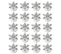 Angoily 20pcs Bridal Hair Clips Alloy Snowflake Rhinestone Spiral Hairpins for Wedding and Casual Use, DIY Hair Style Accessories for Women and Ladies