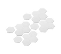 Angoily 20pcs Coral Frag Holders Compact Coral Base Ceramic Rack Hexagon Shape 1.97x1.97x0.20in Easy to Clean Holds Firmly for Aquarium Cultivating Live Decoration