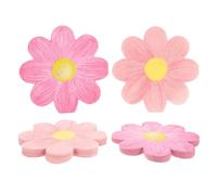 Angoily 20pcs Disposable Floral Daisy Paper Napkins for ’s Birthday Party Pink and Rose Red, Decorative Flower-Shaped Table Napkins for Tea, Holiday, and Picnic Use