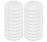 Angoily 20Pcs Disposable Kitten Food Bowls Premium Paper Cat Feeding Bowls Multi-function Replacement Paper for Indoor Pets Convenient Capacity Pet Food Feeders