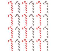 Angoily 20Pcs DIY Christmas Candy Cane Decorations Soft Clay Mini Cane Accessories Red and Coffee Phone Case Ornament Holiday Craft Supplies