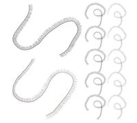 Angoily 20pcs DIY Doll Eyelash Applicator Strips Nylon Black Brown 0.4x20cm Easy to Apply Lifelike Appearance for Doll Making and Amigurumi Projects