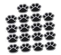 Angoily 20pcs Dog Paw Embroidered Patches Cloth Stickers with Thick Texture and Pattern for Clothing Bags DIY Crafts Easy Sew Appliques for Personalizing Apparel and Accessories