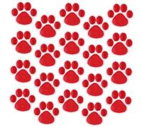 Angoily 20Pcs Dog Paw Print Embroidered Applique Patches for Jackets Hats Bags Sew Repair Patches for Clothing DIY Craft Accessory