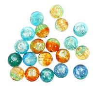 Angoily 20Pcs Glow Beads for Jewelry Making Small Round Crystal Beads for DIY Bracelets Necklaces Earrings with Smooth Surface for Handmade Accessories