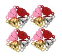 Angoily 20pcs Heart Shaped Clasps for DIY Jewelry Making Metal Necklace and Bracelet Closures with Easy Open Buckles for Styles and Gift Crafting