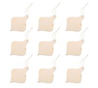Angoily 20pcs Light Bulb Wood Cutouts Unfinished Hanging Ornaments with Predrilled and Strings Multipurpose Blank Wood Craft Slices for DIY Painting Party Holiday Wedding Decorations