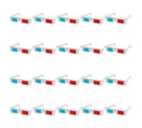 Angoily 20pcs Lightweight 3d Game Glasses with Paper and Plastic Frame, Reusable Stereoscopic Eyewear for Cinema and Home Use