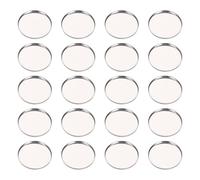 Angoily 20pcs Magnetic Round Stainless Steel Eyeshadow Plates DIY Tray Empty Makeup Storage Containers for Professional Cosmetic Organiser and Refillable Beauty Case