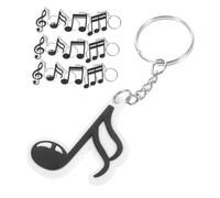 Angoily 20pcs Music-themed Keychains Decorative Musical Note Keyrings for Party Favors Stylish PVC Pendant Accessories for Bags Keys and DIY Decorations