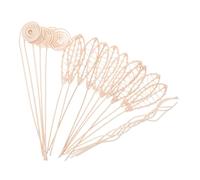 Angoily 20pcs Natural Rattan Reed Diffuser Sticks for Home Office Aromatherapy Sustainable Essential Oil Aroma Reeds with Wavy Leaf Sunflower Designs Air Purifying Fragrance Refill for