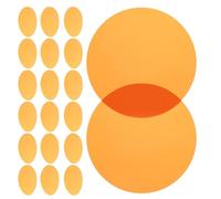 Angoily 20pcs Orange Colored Light Filter Film 2.6 Inch round Pet Self Adhesive Transparency Sheets for Uniform Lighting and Easy Installation, for Headlight and Photo Studio Strobe