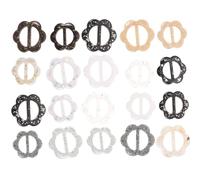 Angoily 20pcs Resin Scarf Clip Scarf Buckle Waist Ring Assorted Color Chic Elegant Classic Design Feminine Ornament Fit Button-down Shirt for Women Assorted style