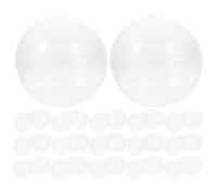 Angoily 20Pcs Round Empty Transparent Capsules 8Cm Clear Fillable Ornaments Gumball Automatic Dispenser Caps Plastic Containers For Price Favors