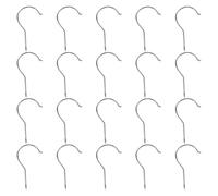 Angoily 20pcs Silver Iron Hanger Connector Hooks with Smooth Rounded Hooks and Universal Compatibility for Travel on The Go Use, Sturdy Cloth Hanger Accessories