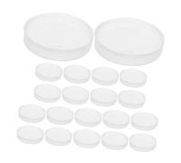 Angoily 20pcs Small Round Glue Dispensing Trays Plastic DIY Paper Quilling Tool Convenient Glue Plates for Crafting and Art Projects