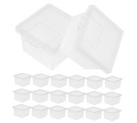 Angoily 20pcs Transparent Insect Feeding Boxes Small Practical Enclosures for Spiders Centipedes Reptiles Observation Tanks for Breeding and Safe Habitat Management