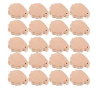 Angoily 20pcs Unfinished Beech Wood Hedgehog Cutouts - 2" Wooden Animal Shape Tags for DIY Crafts, Shower Decorations, Forest Theme Party Embellishments