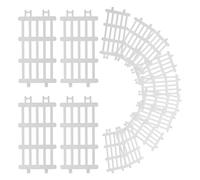 Angoily 20Pcs White Plastic Miniature Farm Fence for Dollhouse Micro Landscape, Decorative Small Garden Fence Set for Scene Layout and Poultry Enclosure