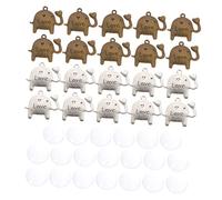 Angoily 20sets Blank Gemstone Trays Elephant Pendant Making Bases Alloy Pendant Trays for Bezel Jewelry Making Diy Craft Elephant Charm