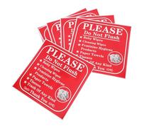 Angoily 24pcs Bathroom Warning Stickers Labels Do Not Flush Toilet Paper Only Residue Removable Toilet Bathroom Reminder for Home Office Public Restrooms