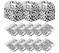 Angoily 24pcs Cow Pattern Candy Box Party Treat Box for Birthday Christmas for Cookies Snacks