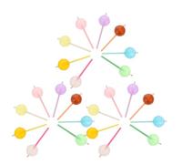 Angoily 24pcs Glow in The Dark Lollipop Charms Pendant Set, Acrylic Candy Earrings and Keychain Accessories for DIY Jewelry Making, Mixed Color Fun Dessert Charms for Women