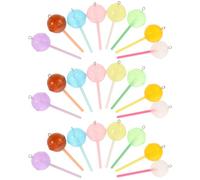 Angoily 24pcs Simulation Lollipop Charms Glow in Dark Acrylic Jewelry Making Accessories for Keychain Earring DIY Craft Women Girls Random Color
