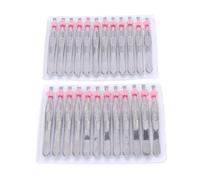 Angoily 24pcs Stainless Steel Flat Tip Tweezers with Heart-Shaped Decoration, Precision Eyebrow Clip for Face Hair Removal and Makeup, Sturdy Beauty Tool Set for Women