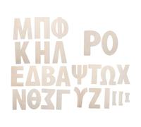 Angoily 24pcs Unfinished Wooden Gr lphabet Letters Craft Pieces for Sorority Wall Decor Learning DIY Project