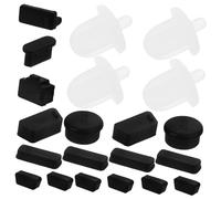 Angoily 24pcs USB Dust Plug Silicone Covers Set for Computer Motherboard Ports, PC Stopper Protectors, Anti-dust Caps for Desktop and Laptop Use, Random Colors
