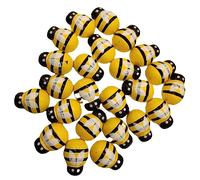 Angoily 24pcs Wooden Bee Ornaments Hand Painted DIY Hanging Decorations for Rustic Home Decor Party Embellishments Garden and Room Accents Sturdy Craft Bee Decorations