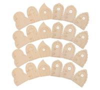 Angoily 24pcs Wooden Fairy Garden Doors Miniature Unfinished Handpainted Mini Fairy House Accessories for Indoor Dollhouses Wall and Small Garden Decoration
