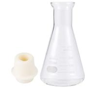 Angoily 250ml Glass Erlenmeyer Flask with Cork Stopper Graduated Conical Lab Flask for Chemistry Experiments and Student Use for Laboratory