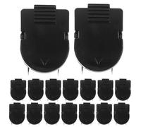 Angoily 25Pcs Fabric Panel Cubicle Clips for Office and Bedroom, Black Plastic Wall Pin Clips for Fabric Partitions, Memo and Photo Holder, Office Cubicle Accessories