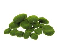 Angoily 25pcs Lifelike Artificial Moss Stones Decorative Faux Green Balls Realistic Imitation Rocks for Floral Arrangements Garden Decor and DIY Crafts Two