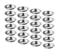Angoily 25pcs Stainless Steel Art Palette with Efficient Pour Spout Portable Lightweight Hand Palette for Watercolor Face Paint Mixing Durable Non Bending Tray for Artists and Model