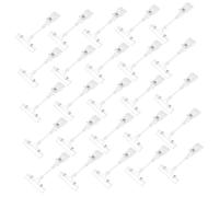 Angoily 25pcs Swivel Price Clip Holder Transparent Plastic Display Label Clips Rotatable Double-Ended Sign Holders for Store Shop Supermarket Pricing Tags