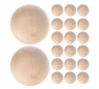 Angoily 25pcs Wood Balls No Hole 40mm Wooden Spheres Rustic Decorative Round Beads Blank Unfinished Wood Balls for DIY Projects Party and Holiday Decor