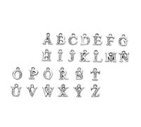 Angoily 26Pcs DIY English Alphabet Pendants Premium Rhinestone Charms for Jewelry Making Elegant Letter Accessories for Unique Crafts