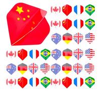 Angoily 27pcs Dart Flights Replacement Wings for Game with Variety of Styles and Patterns, Handy Portable Pet Material Supplies for Smooth Flying and Convenient Wings