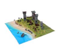 Angoily 293pcs Knight Soldier Playset with Castle Figurines Small Plastic Military Models and Building Accessories for Collectors Easy Assembly Historical Battle for Creative Role-playing