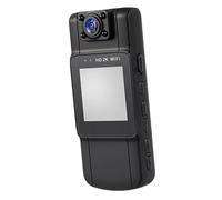 Angoily 2k HD Body Camera with Rotatable Lens and 1.6-inch Screen, Long Battery Life Video Recorder with Wifi, Back Clip Design for Security Officers and Outdoor Recording, Black