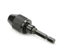 Angoily 2Pc Keyless Drill Chuck Adapter Mini Alloy Hex Shank Converter for Power Impact Driver and Hand Drills Tool