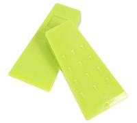 Angoily 2pcs 5-inch Green Plastic Felling Wedges with Spiked Edge for Tree Cutting, Logging Chock Tool for Woodcutting and Forestry Supplies