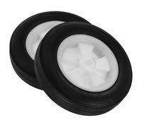 Angoily 2Pcs 6-Inch Solid Rubber Mute Lawn Mower Wheels Replacement for Garden Machines Sturdy Mower Accessory Wheels for Outdoor and Folding Cart Use