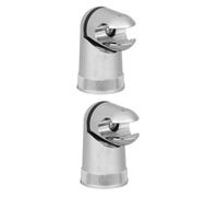Angoily 2pcs Abs Plating Rotary Shower Holder Bracket Handheld Shower Mount for Easy Installation Bathrooms Lightweight Design for Boys and Girls Parents Silver