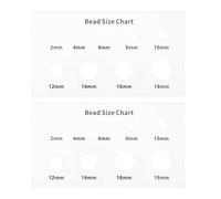 Angoily 2pcs Acrylic Bead Measuring Tool for Jewelry Making, Gemstone Measuring Gauge with 2-18mm Size Range, Bead Caliper Ruler for Jewelry Designers and Beading Crafts